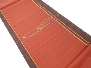 縞に変わり横段模様織り出し　袋帯